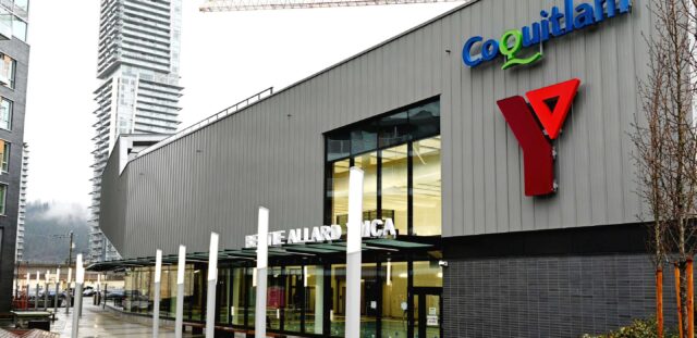 Exterior photo of the Bettie Allard YMCA in Coquitlam